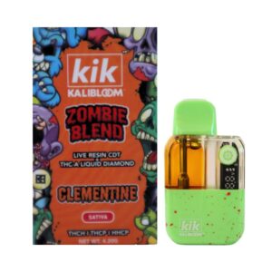 PLUMA WAX KIK KALIBLOOM- Zombie Blend - "Clementine" LIVE RESIN CDT - THC-A - LIQUID DIAMOND 4.2 ML (SATIVA)