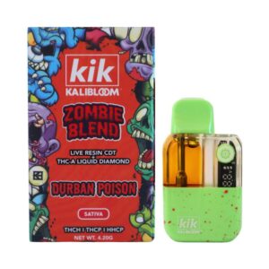 PLUMA WAX KIK KALIBLOOM- Zombie Blend - "Durban Poison" LIVE RESIN CDT - THC-A - LIQUID DIAMOND 4.2 ML (SATIVA)