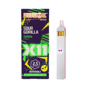 PLUMA WAX DESECHABLE- PARANOIC X11 "Sour Gorilla" 2.5 ML (SATIVA)
