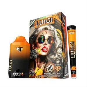 PLUMA DE WAX + PRE-ROLADO – LUIGI «Orange Lava Kush» 2 ML (HÍBRIDA)