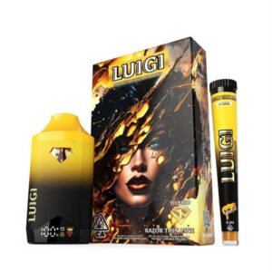 PLUMA DE WAX + PRE-ROLADO – LUIGI «Razor Thin Pine» 2 ML (HIBRIDA)